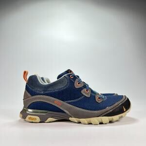 Ahnu Sugarpine Air Mesh Blue Gray Hiking Shoes AF2473DBL Women's Size 5.5